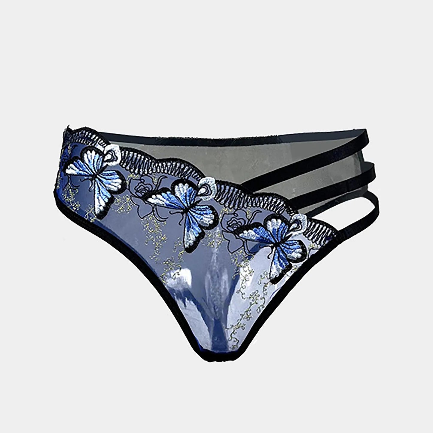 Butterfly Embroidery Thong